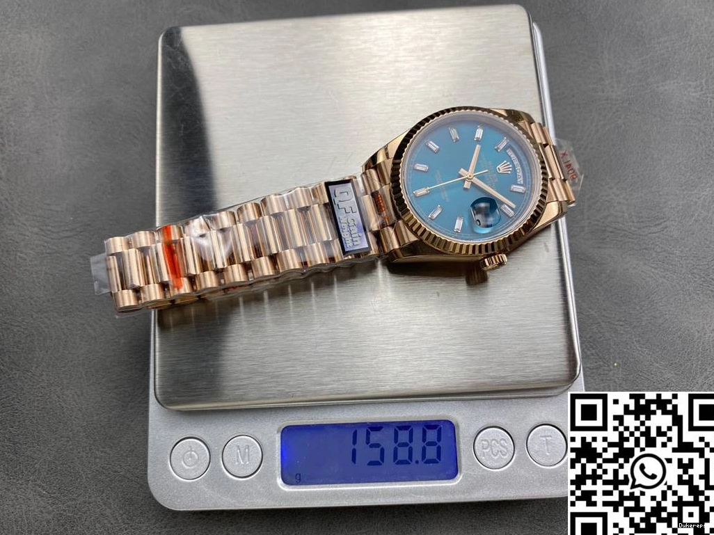 Rolex Dial Day v5 Date Tungsten Rose M128235-0085 Blue QF 943 36mm Steel Flexible Factory Gold 0731